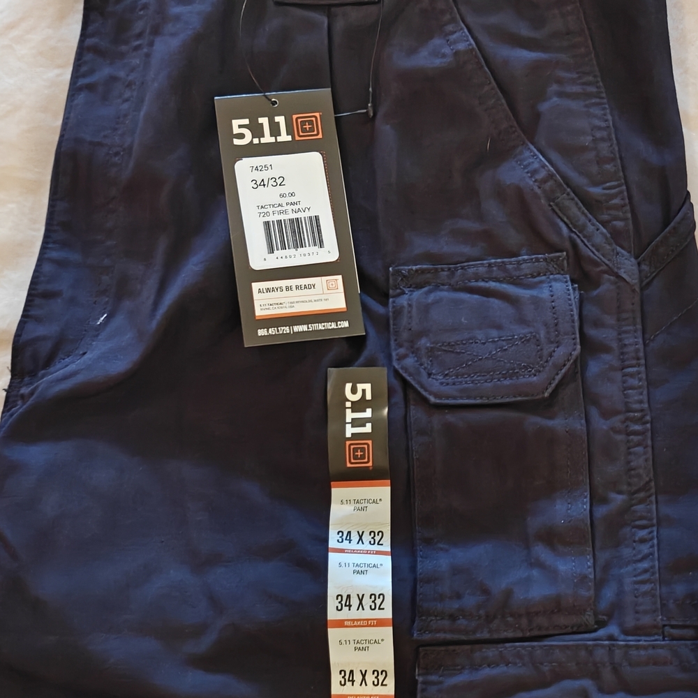 5.11 Tactical Navy Cargo Pants, 34x32